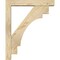 Ekena Millwork Merced Block Rough Sawn Bracket w/ Offset Brace, Douglas Fir, 4"W x 18"D x 22"H BKT0402X18X22MRC05RDF - alternate 3